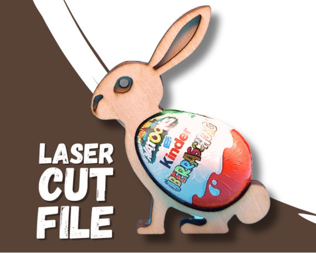 Laser Cut File Easter Bunny With Egg as a Download File in SVG, DXF and ...