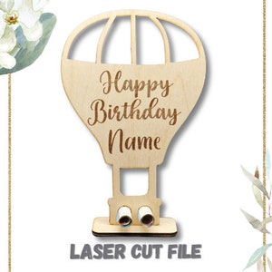 Laser Cut File Personalizable Birthday Gift in SVG, DXF and .ai formats