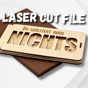 Laser Cut File Box personalizable - Caja láser como descarga en SVG, DXF y .ai