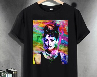 Retro Audrey Hepburn Shirt -Audrey Hepburn Tshirt,Audrey Hepburn T-shirt,Audrey Hepburn T shirt,Audrey Hepburn Tees,Audrey Hepburn Tee