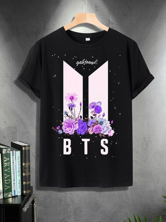 BTS Collage Print Sports Bra Top K-pop Inspired Fashion Active Wear  Compression Running Cycling Gym Wear Purple Black 
