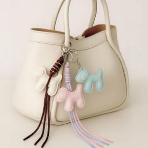 Bag charm, dog charm, bag charm, leather keychain, bag charm, trend, gifts for her, birthday gift