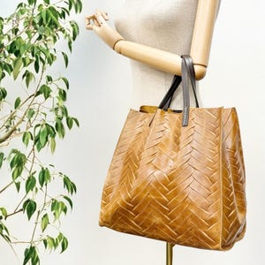 Shopper Tasche geflochten, Tote Bag, Handtasche geflochten, Lederhandtaschen damen, Schultertasche,Handtasche, Leder Shopper, Farbauswahl