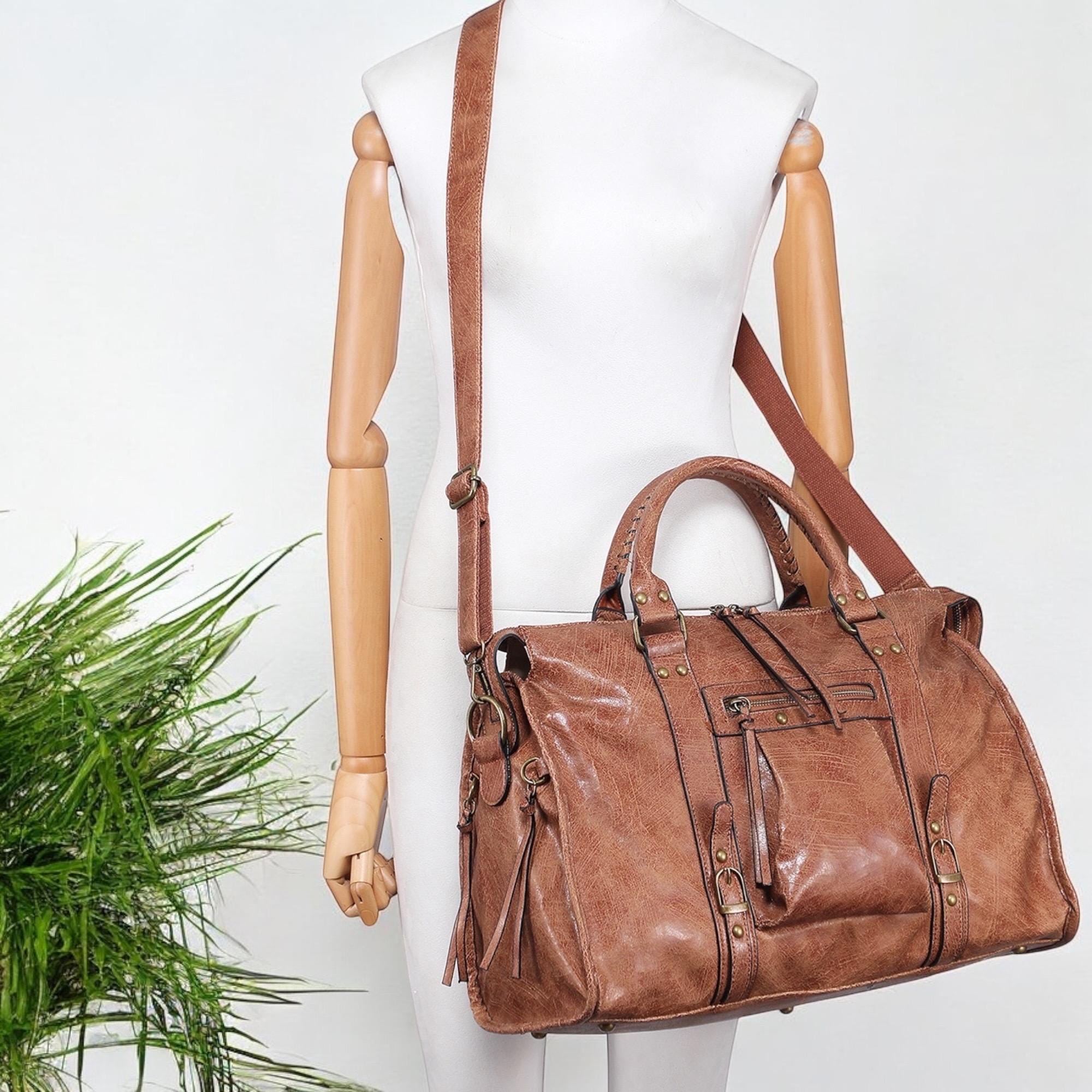 Large handbag, vintage style bag, used look, crossbody bag, hobo bag, city bag, shoulder bag, laptop bag, shoulder bag, VEGAN, XL