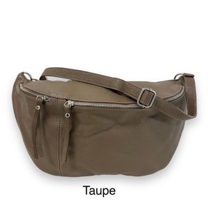 XXL Bauchtasche, Extra Große Leder Crossbody Bag, Umhängetasche, Slingbag,Cross Body bag, Halfmoon Bag,Moon Bag, Ledertasche, Crossbag Leder