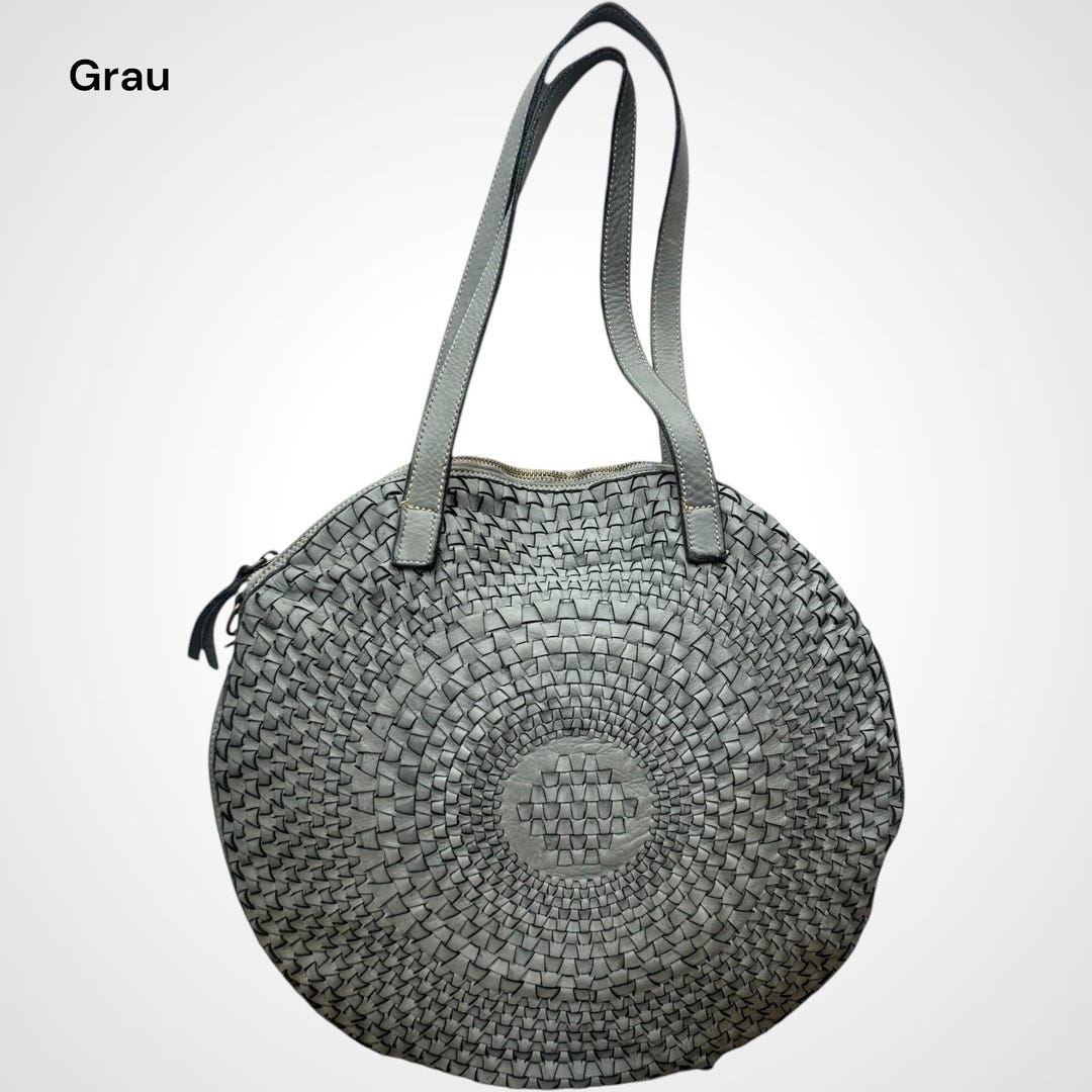 Shopper Tasche Italienische Taschen Geflochten BZNA Bag Rene Grün