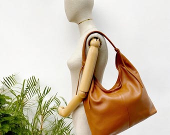 Leather shopper bag, tote bag, women's leather handbag, women's leather handbags, shoulder bag, handbag, hobo bag, brown, black