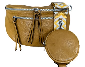 XL Crossbody Bag VEGAN, sac à bandoulière, sac ventre, crossbag, crossbody bag, cross body bag, crossbody bag avec sangle interchangeable, jaune moutarde