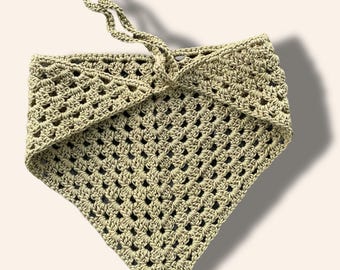 Cotton Bandana: Boho Headscarf, Summer Hair Accessory