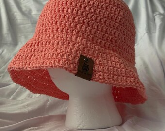 Crochet Bucket Hat,Sm/Med, 100% Cotton, Y2k, Summer Hat