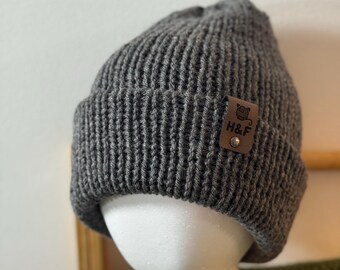 Knit Hat Double Layer Beanie