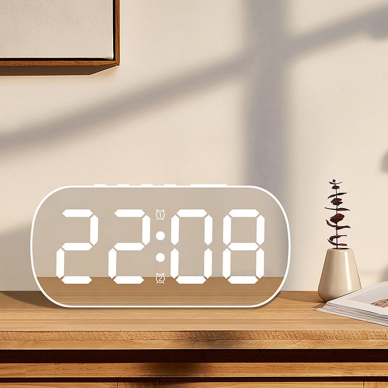  Reloj despertador mecánico de doble campana, reloj despertador  matutino, reloj de metal retro silencioso, reloj despertador digital  inteligente, reloj despertador electrónico, rosa : Hogar y Cocina