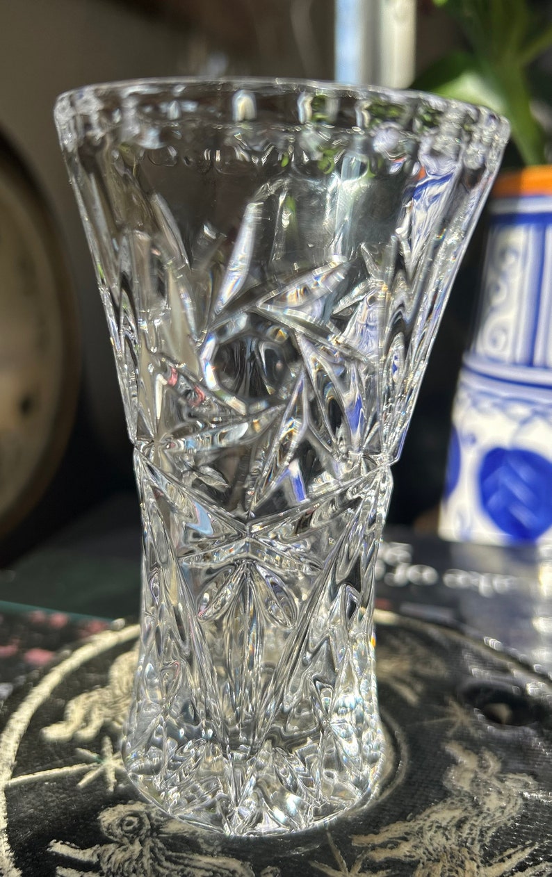 Lenox Crystal Vase in Starburst Pattern Etsy