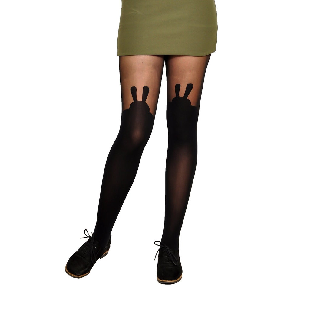 Cute Mock Overknee Sock Tights With an Adorable Rabbit Pattern BUNNY