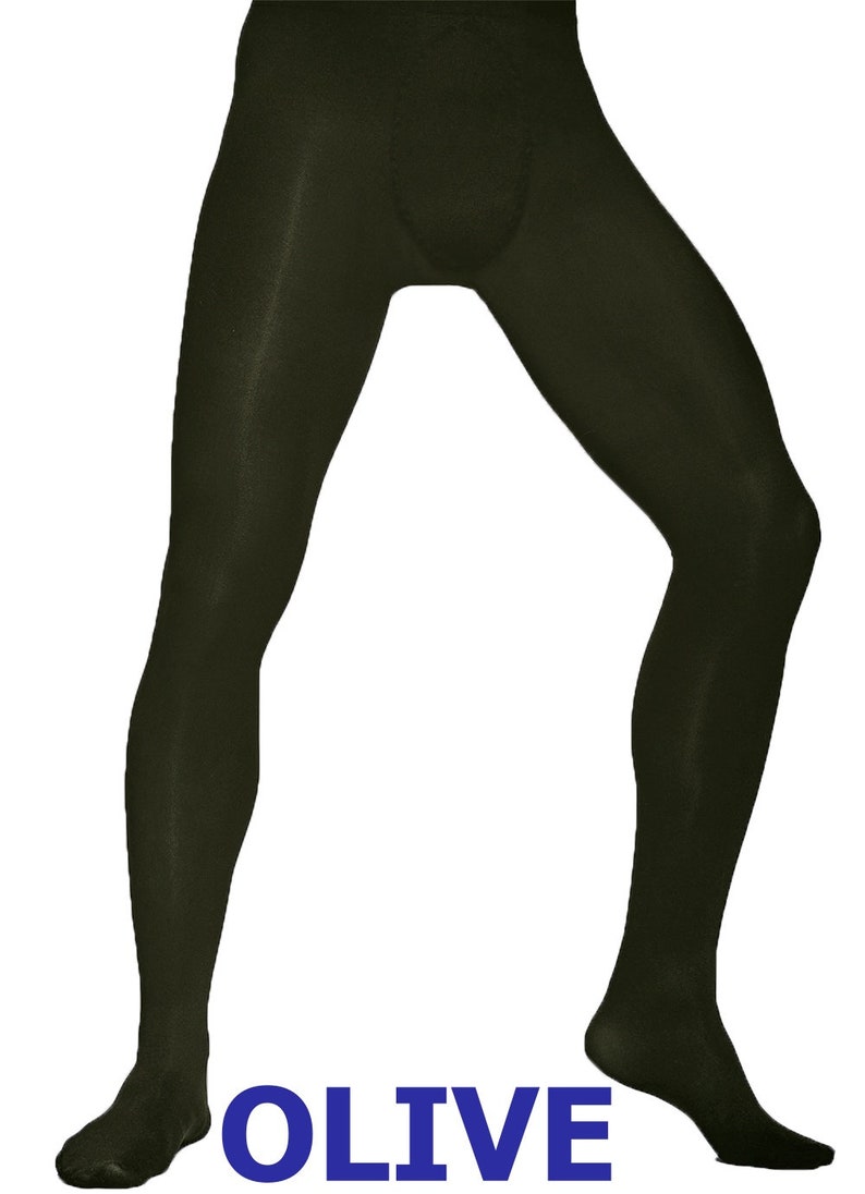 Men Opaque Microfiber Everyday Tights Footed Leggings 60 Denier