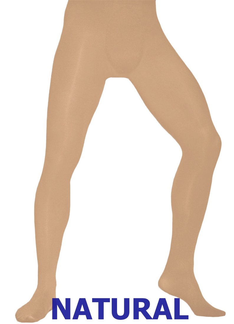 Men Opaque Microfiber Everyday Tights Footed Leggings 60 Denier