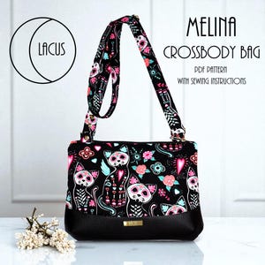 Melina Crossbody Bag - PDF Digital Sewing Pattern With Instructions - Lacus