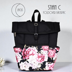 Mochila plegable Stian C - Patrón de costura digital en PDF con instrucciones - Lacus