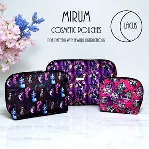Mirum Cosmetic Pouches  - PDF Digital Sewing Pattern With Instructions - Lacus