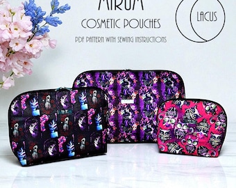 Pochette per cosmetici Mirum - Modello di cucito digitale PDF con istruzioni - Lacus