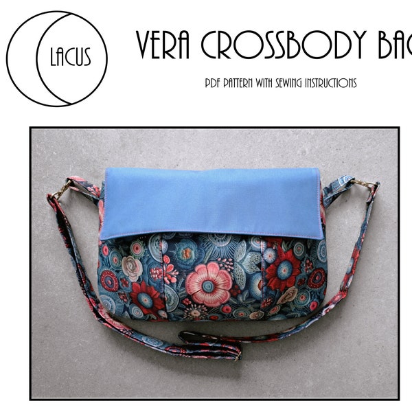 Vera Crossbody Bag - PDF Digital Sewing Pattern With Instructions - Lacus