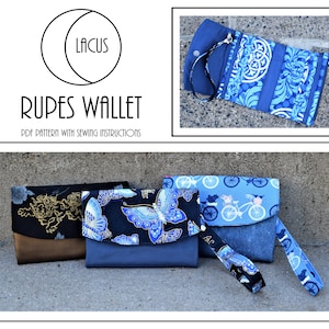 Rupes Wallet - PDF Digital Sewing Pattern With Instructions - Lacus