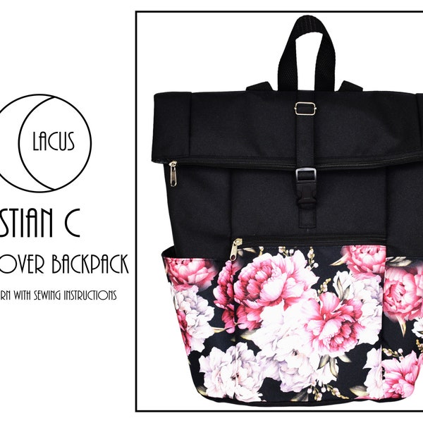 Stian C Foldover Backpack - PDF Digital Sewing Pattern With Instructions - Lacus