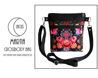 Martia Crossbody Bag - PDF Digital Sewing Pattern With Instructions - Lacus