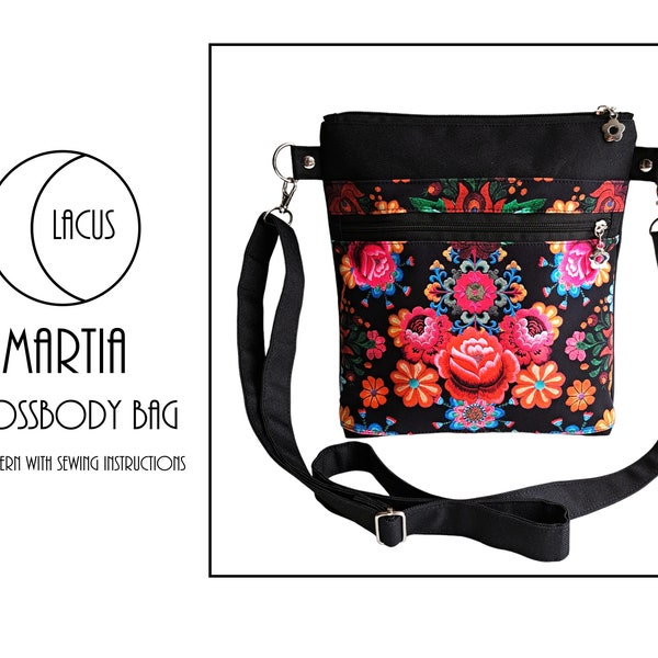 Martia Crossbody Bag - PDF Digital Sewing Pattern With Instructions - Lacus