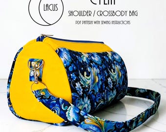 Cylia-schoudertas / crossbodytas - pdf digitaal naaipatroon met instructies - Lacus Design
