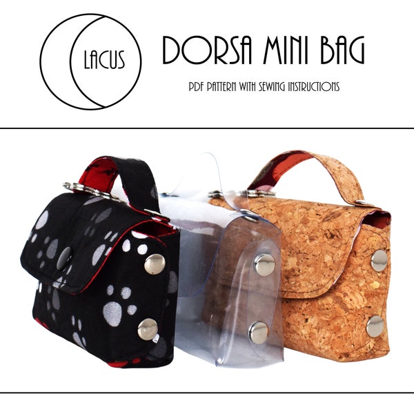 Dorsa Mini Bag - PDF Digital Sewing Pattern With Instructions - Lacus