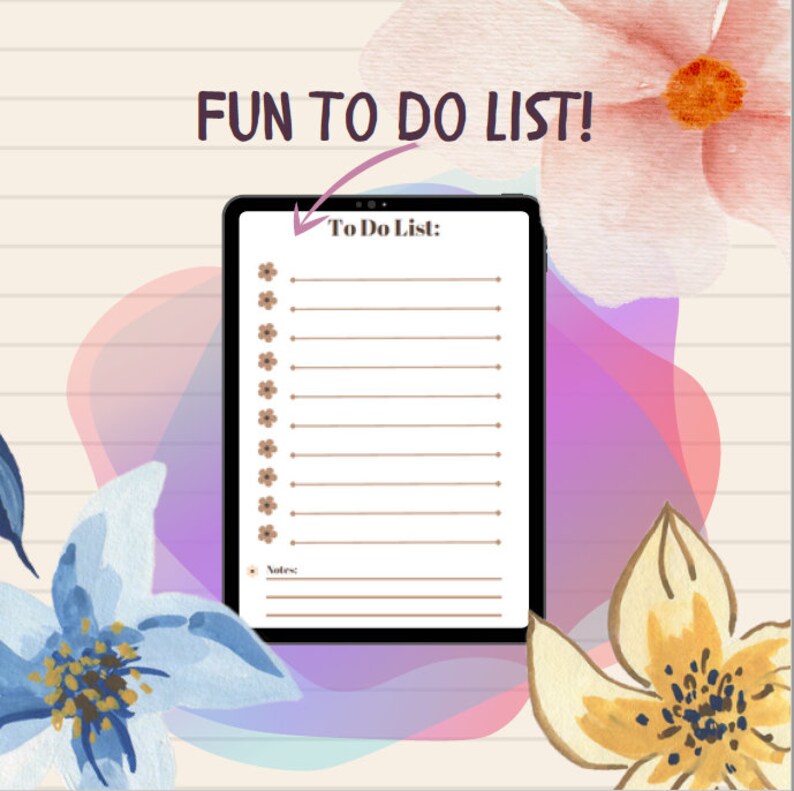 Simple Fun to Do List Printable Daily Weekly to Do Planner - Etsy