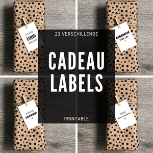 Geschenketiketten - Minikarten - Schwarz-Weiß-Gold - Verpackungsdekoration - Verpackungsmaterial - Geschenkdekoration - Geburtstag - Geburt - Dankeschön usw.