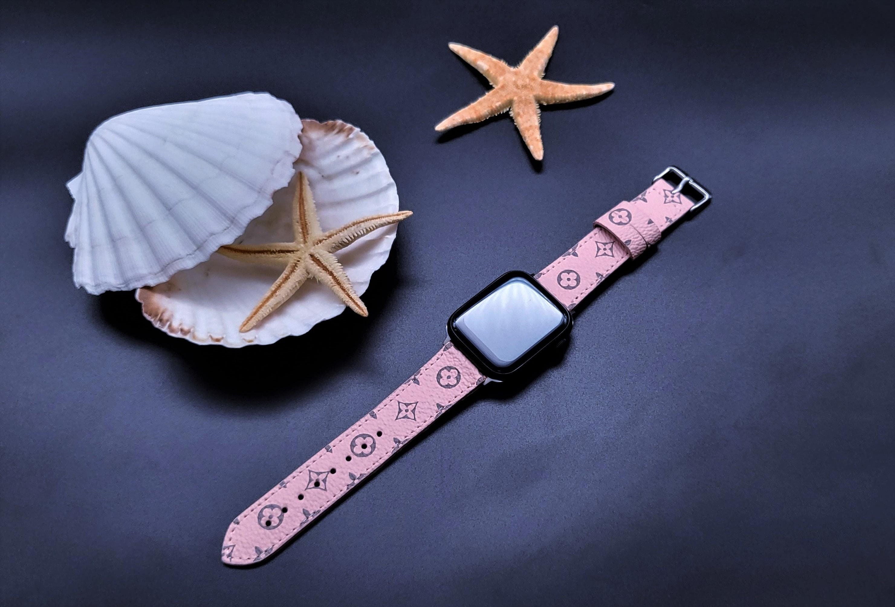 Raindrop Handmade Louis Vuitton for Apple Watch Series  1,2,3,4,5,6,7,8,Ultra,SE Strap Band LV 26 – Limited Edition