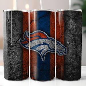 Denver Broncos 20 oz Skinny Tumbler, NFL Sports, Gifts for Her, Gifts for Him