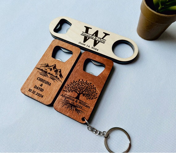 100 Bulk Custom Wooden Bottle Opener Personalized Groomsmen Gift Wedding Favors for Guests Party Favors Business Promotional Items Etsy UK