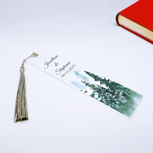 50 PCS Personalized Wooden Bookmarks with Tassel, Wedding Invitation, Engraved Bookmark, Birthday Gifts for Reader, Gift for Her,Reader Gift
