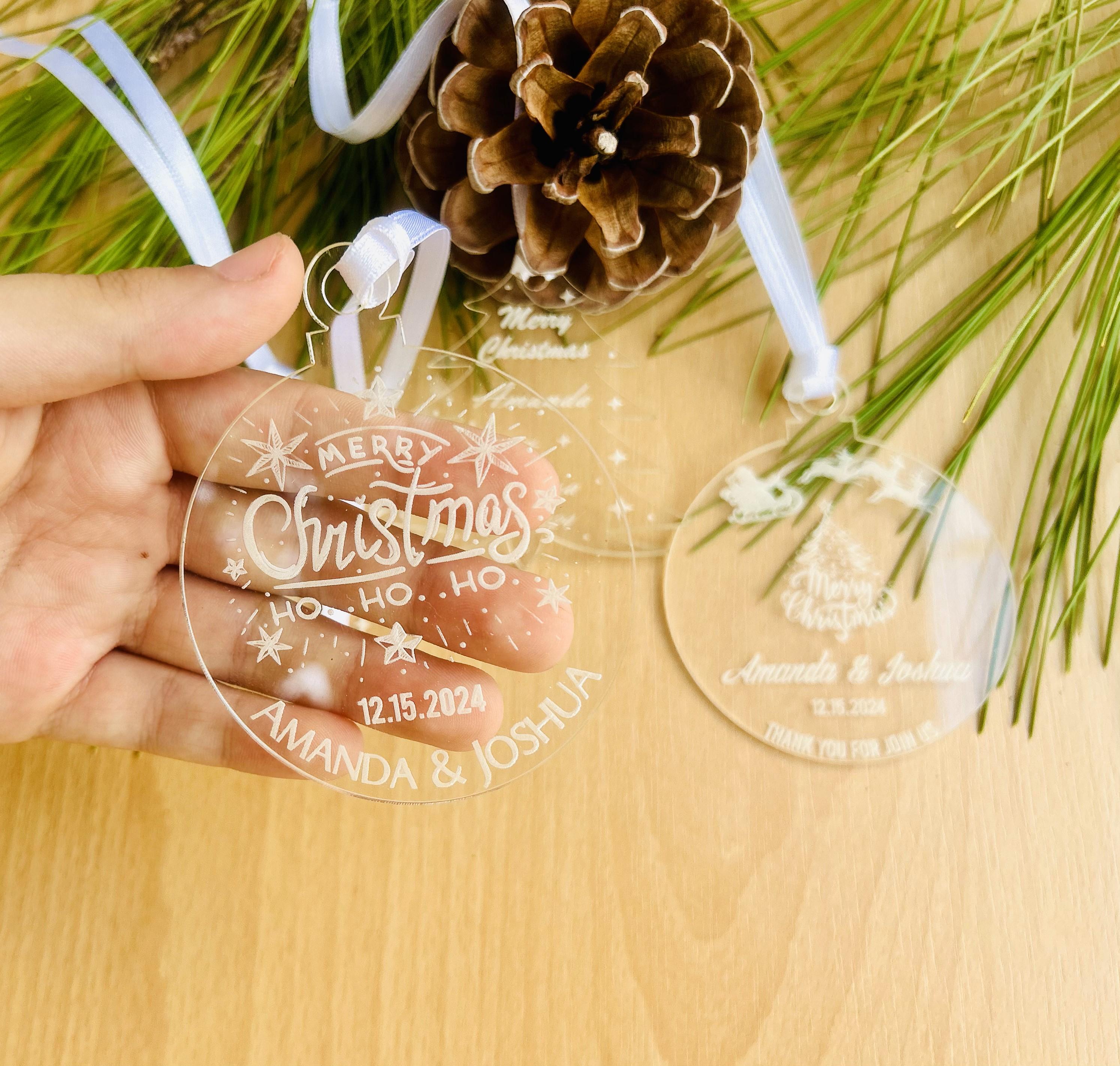 Décorations avec logo, Décorations de Noël, Décorations pour invités, Décorations avec logo d'entreprise, Décoration personnalisée, Cadeaux de mariage personnalisés,