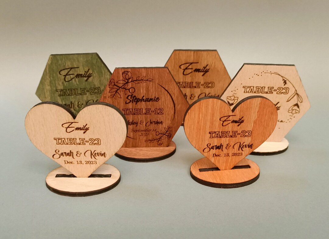 Custom Wooden Table Names Wedding Reception Decor Wedding Etsy