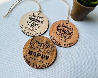 Bulk Wedding Ornament, Wood Ornament, Personalized Ornament, Custom wedding favor, suitable wood, Your Logo Ornament