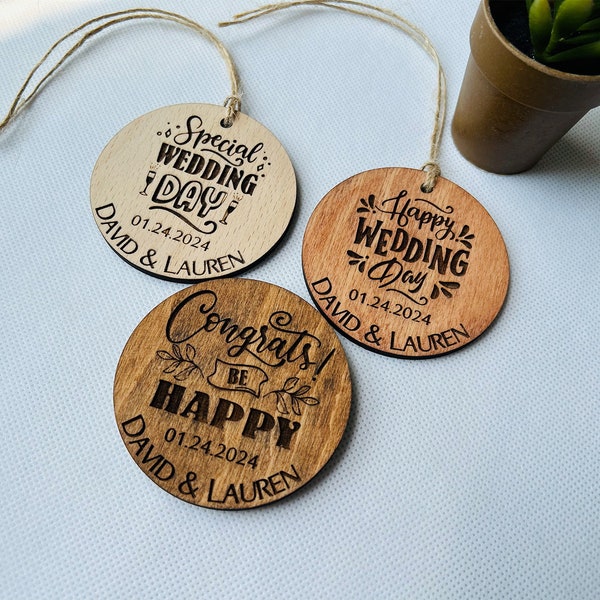 Bulk Wedding Ornament, Wood Ornament, Personalized Ornament, Custom wedding favor, suitable wood, Your Logo Ornament