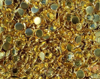Wholesale bulk shiny brass metal cap prong snap buttons, 11.5 mm 7/16" Size 16, medium metal Snap Fasteners, brass snaps, metal prong snaps