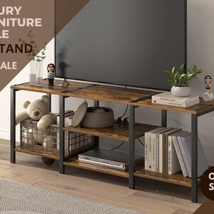 Tv Stand, Solid Wood Tv Furniture, Modern TV Console Table, Wood TV Stand, Industrial TV Stand