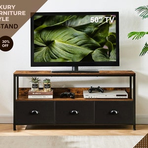 TV Stand with Storage, Modern Tv Console, Wide Dresser for Bedroom, Entertainment Center for 55 inch TV