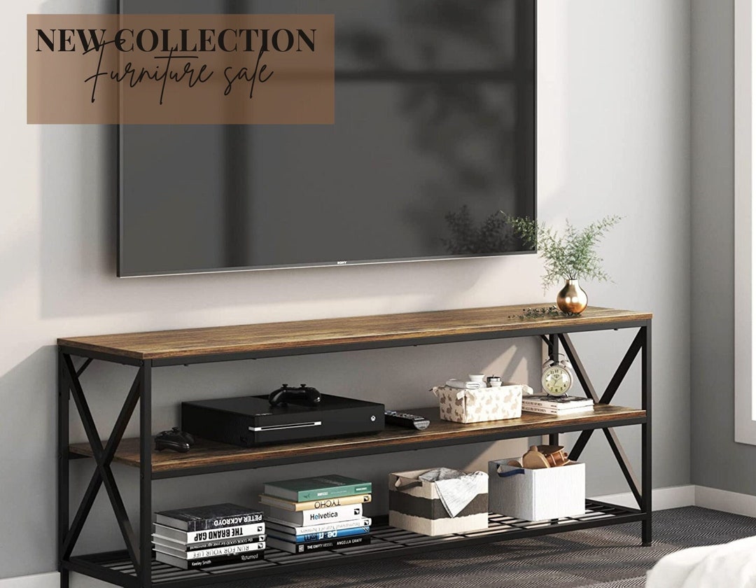 TV Stand, Entertainment Center Stand for Living Room Bedroom, TV