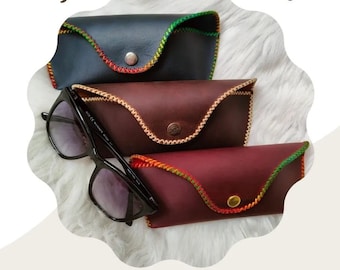Personalisiertes Brillenetui aus Leder, Brillenetui aus weichem Leder, Brillenhalter aus Leder für Männer und Frauen als Geschenk, individuelles, hochwertiges Brillenetui