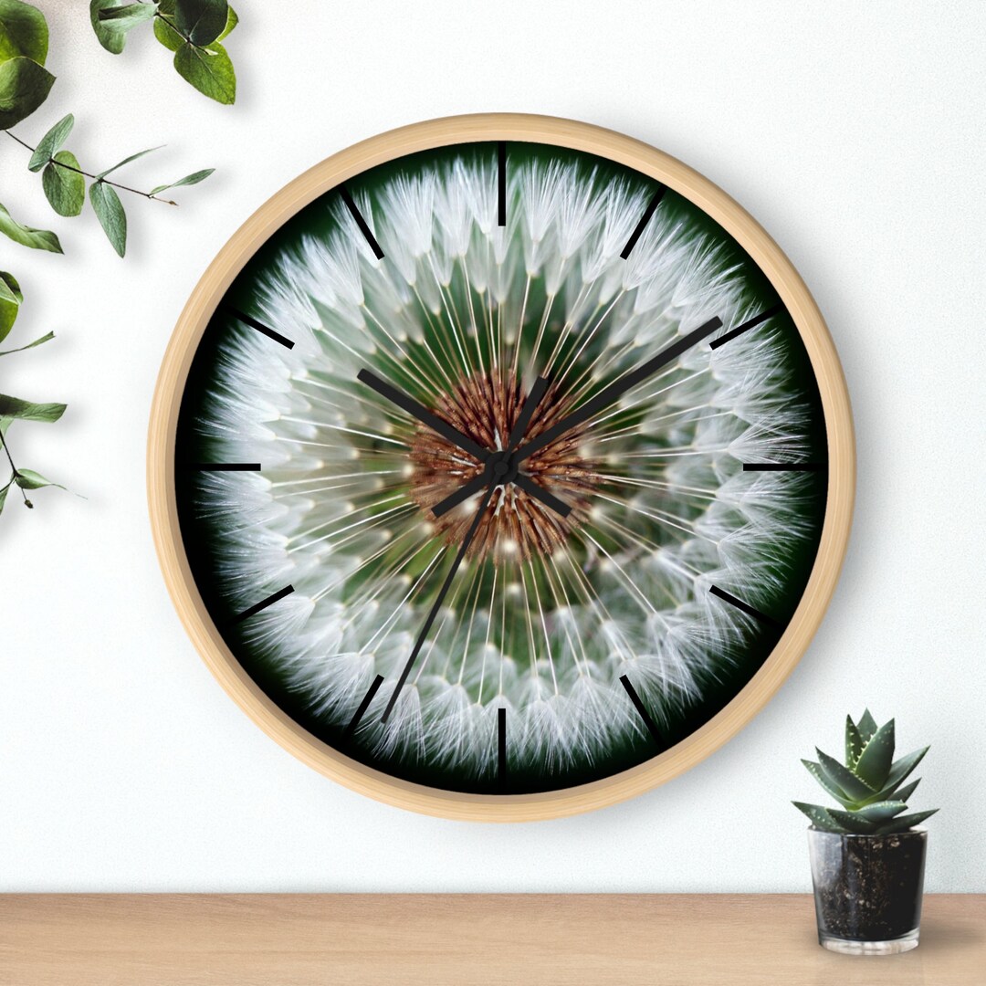 Dandelion Wall Clock - Silent Clock Mechanism - Etsy