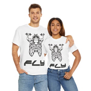 Camiseta de algodón pesado unisex Fly Gym Training