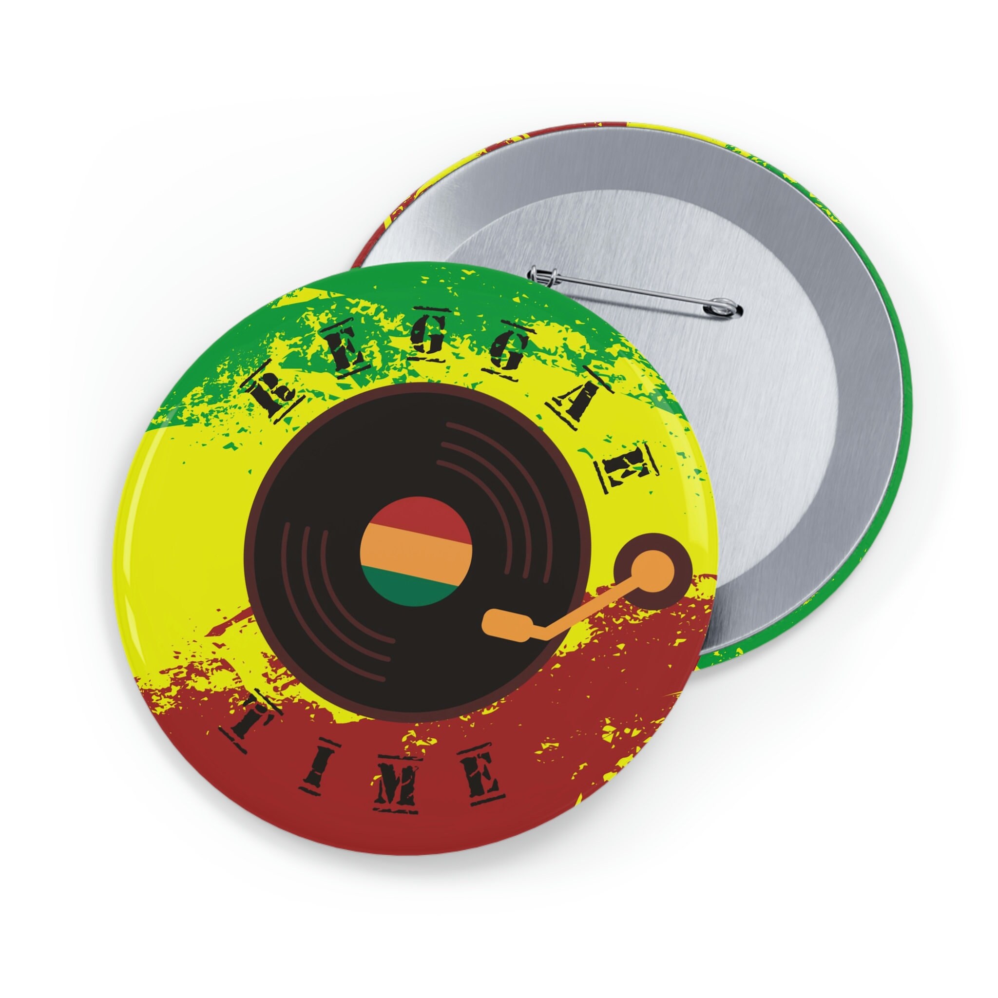 Reggae Time Round Pins Rasta Round Pins Jamaican Round Pins Caribbean Round Pins Etsy
