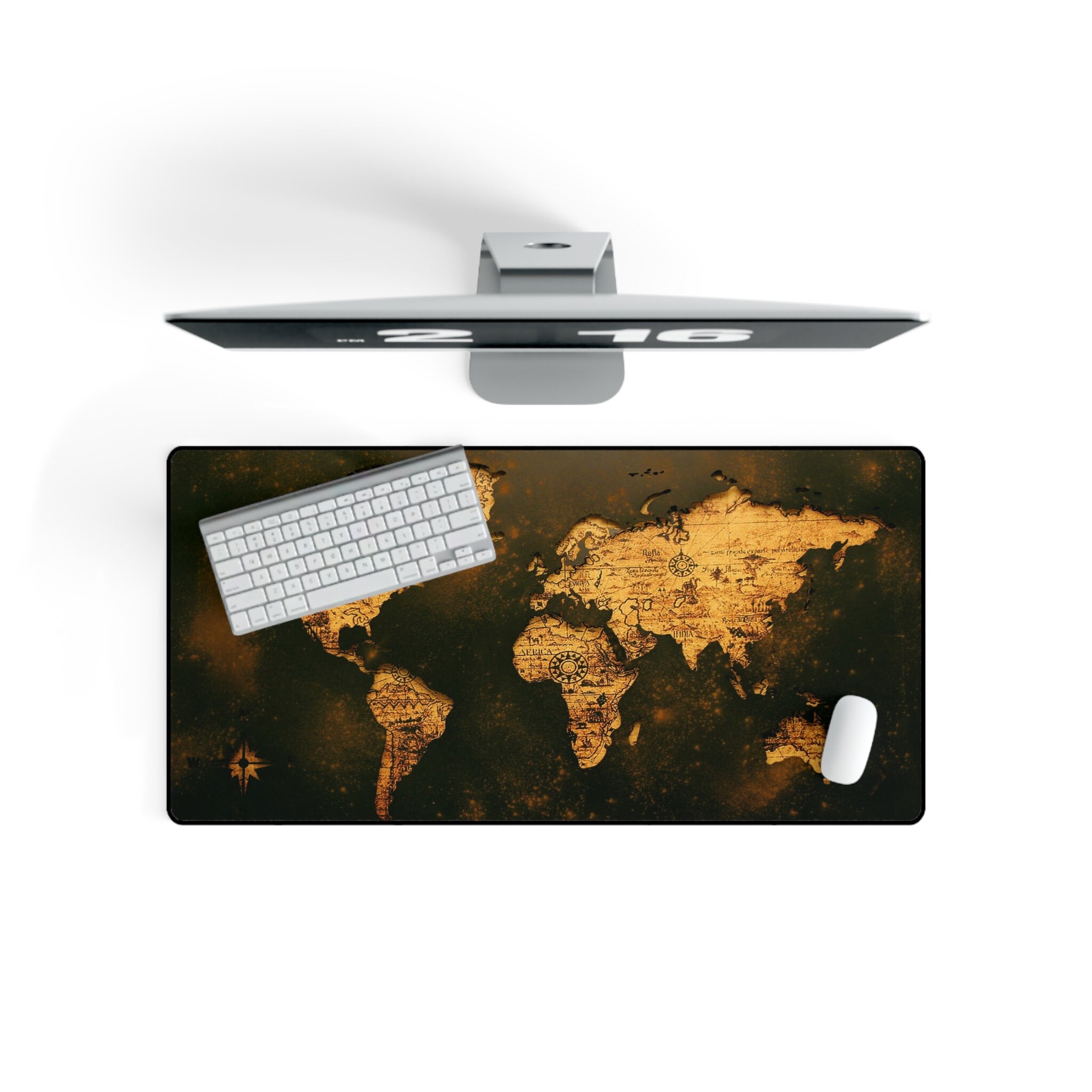 World Map Desk Mat - Etsy